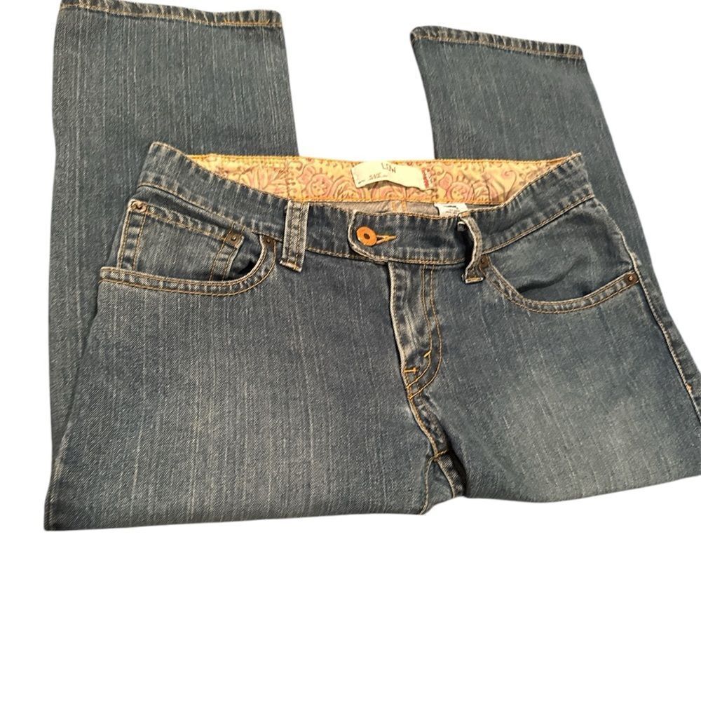 Levi’s Cropped Stylish Blue Denim Cropped Jeans Light Size 12